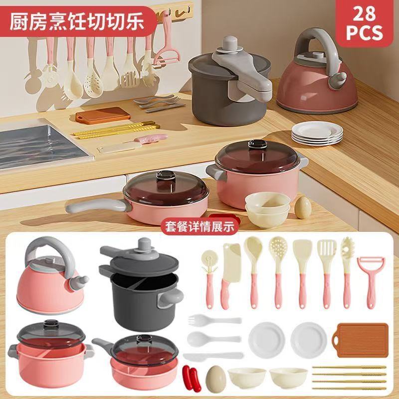 Juguetes de cocina de niños grandes juegos de cocina para niños niñas muebles de cocina para bebés cocinando platos de simulación de corte