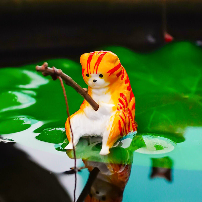 Gatito explosivo, pesca, pecera pequeña, decoración, paisajismo, método antiguo, pecera, adornos laterales, gatos de pesca, buen clima, berserk