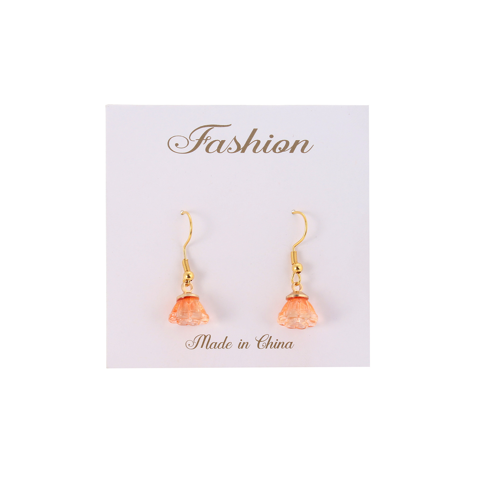 Simple Style Flower Stainless Steel Plating Drop Earrings 1 Pair