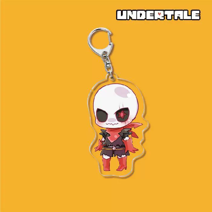 Ключодержащий брелок Undertale Frisk & Sans, акриловая подвеска около 5,5 см, кольцо из металла