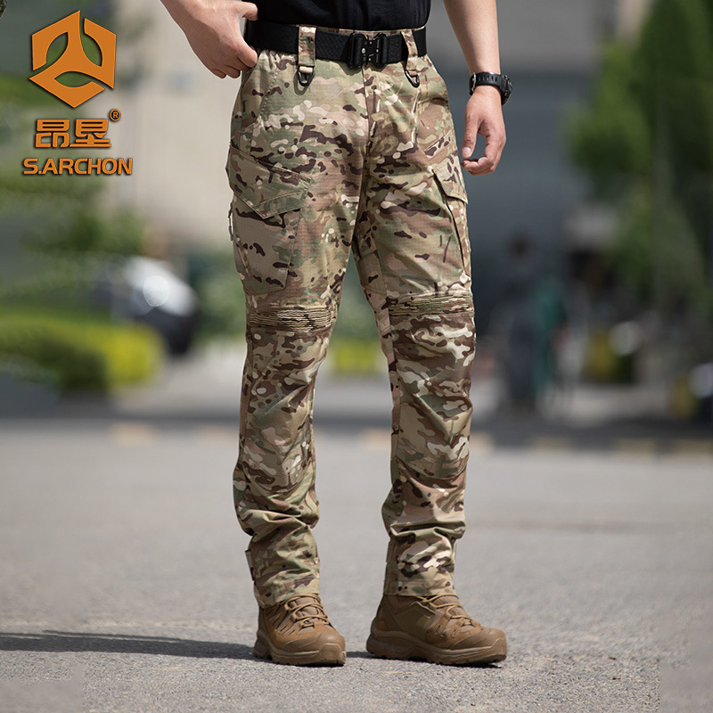 Pantalones Tácticos Angken para Otoño e Invierno, Pantalones de Asalto de Pierna Recta para Entrenamiento al Aire Libre para Hombre, Pantalones Cargo de Estilo Militar Resistentes al Desgaste.