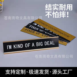 跨境热卖铝合金L型凹槽插卡式趣味牌台签台卡桌面办公展示用品