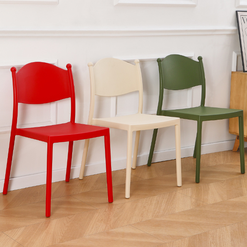 Sillas de bar al aire libre Nordic red silla de bar de plástico grueso taburetes de bar simple taburetes altos