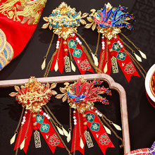 结婚礼龙凤胸花新郎新娘胸针伴郎伴娘一对高级感襟花婚庆用品大全