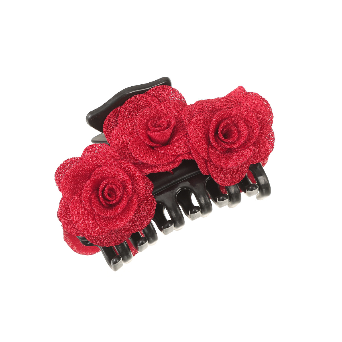 50g Weight Hair Claws Hair Accessories Type 1 Piece Quantity Tea Party, Shopping Occasion Cloth Material Rose Pattern All Seasons Season Women's Gender Elegant Style Elegant Women's Rose Cloth Hair Claws 3