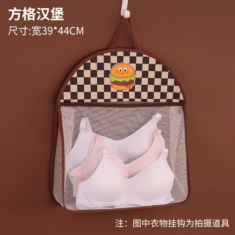Nueva ropa interior de tela ropa interior bolsas colgantes de dibujos animados dormitorio colgantes de pared tipo bolsa de almacenamiento puerta trasera del gabinete colgante tipo bolsa de pared colgante