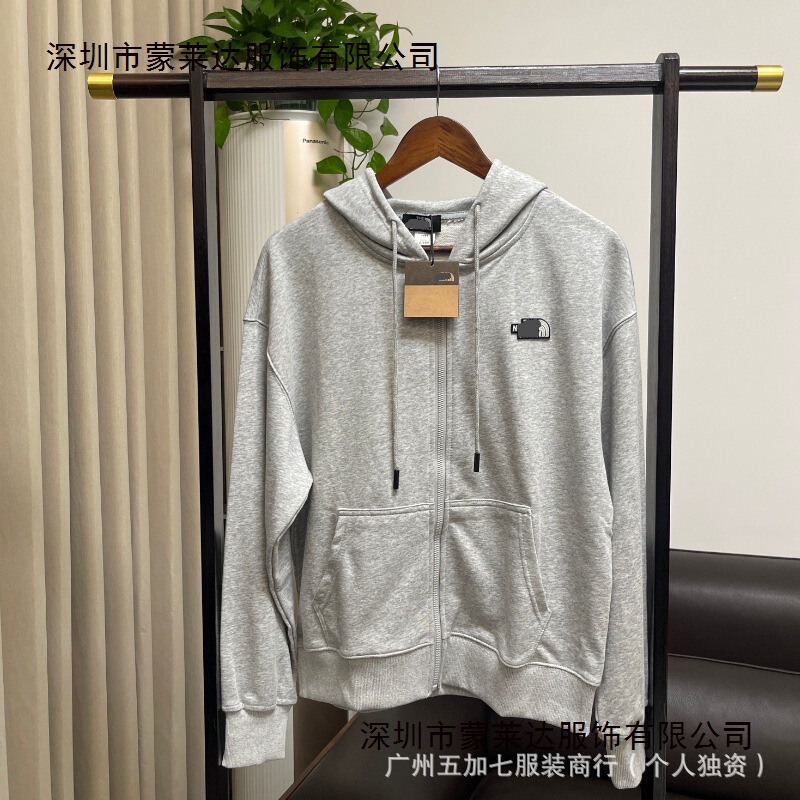 Cross-Border Factory Direct Sales Trendy Brand North Face Classic Men's Hooded Long-Sleeve Casual Zip-Up Sweatshirt Cotton