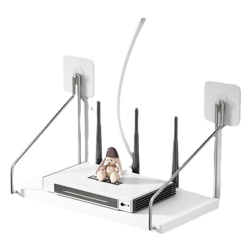 Enrutador transfronterizo al por mayor, TV, decodificador, estante, pared, pared, soporte wifi, sin perforación