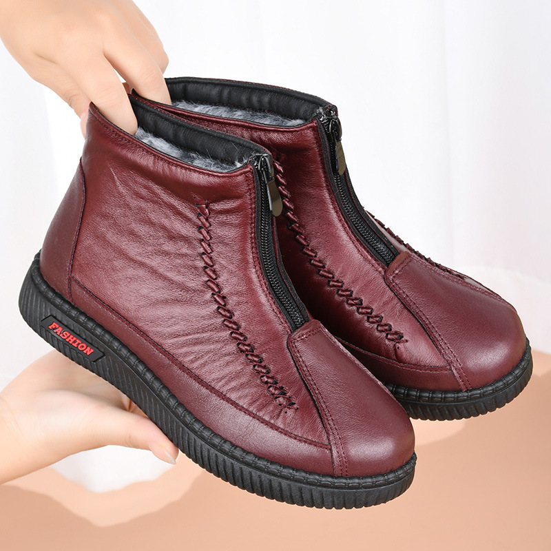 Fleece-Lined, Thickened, Warm, Waterproof, Soft-Soled, Non-Slip, Lightweight High-Top Snow Boots for Middle-Aged and Elderly Women Fleece-Lined, Thickened, Warm, Waterproof, Soft-Soled, Non-Slip, Lightweight High-Top Snow Boots for Middle-Aged and Elderly Women