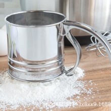 跨境专供手动按压式特小筛粉器 家用厨房面粉过滤工具不锈钢超细