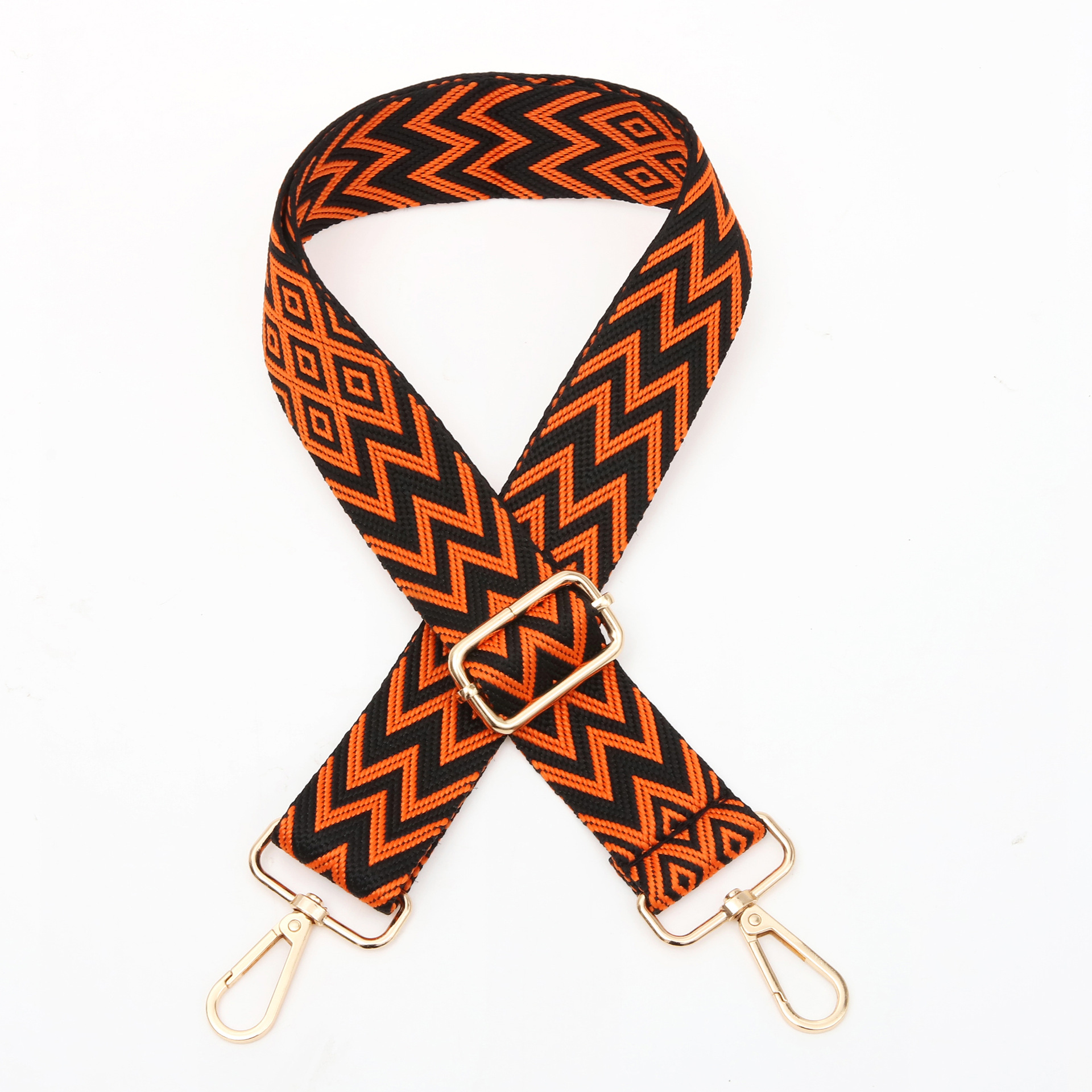 Straps, adjustable bag accessory, bag strap, with embroidery, 38mm
