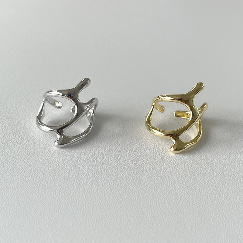 Fashion Solid Color Copper Plating Open Ring 1 Piece