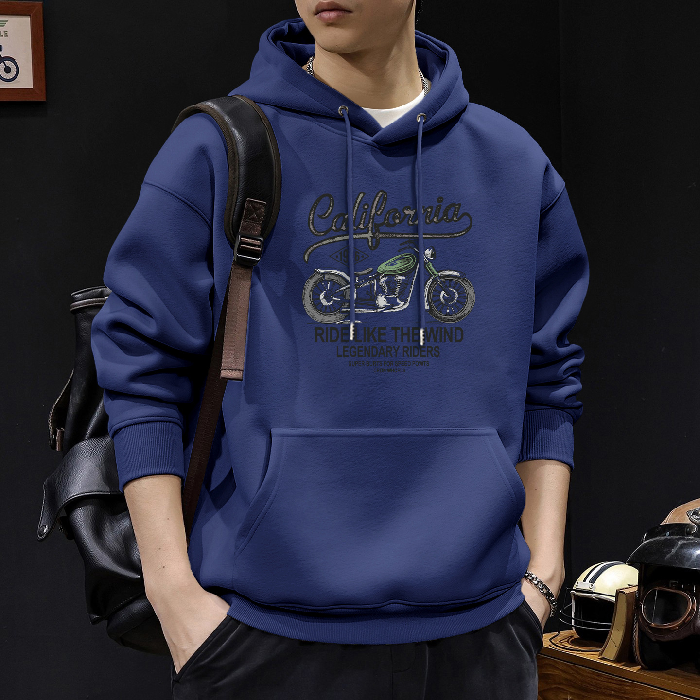 Japón suelto encapuchado otoño y invierno chaqueta de hombre nuevo chaqueta de letras retro hombre chaqueta de marca de moda pesada
