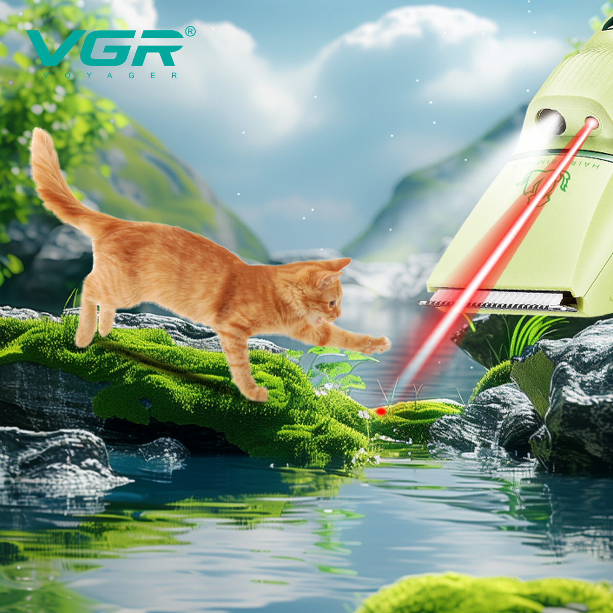 Tondeuse à poils d'animaux VGR219 : tondeuse électrique multifonctionnelle pour chats et chiens, ultra silencieuse, avec tondeuse dédiée aux poils des pattes._voghion.com