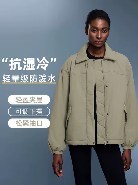 Autumn and Winter Lightweight Laminated Cotton Jacket for Women, Windproof, Warm, Loose, Casual, Versatile Lapel Cotton Jacket D25124