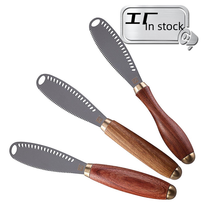 Stainless steel titanium avocado cream butter spread knife, butter knife, cheese knife, cheese bread toast Western cuisine knife