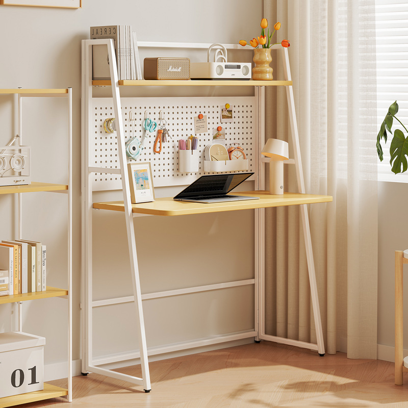 Escritorio de computadora escritorio plegable estantería integrada estudiante estudio en casa escritorio dormitorio simple mesa de trabajo mesa de oficina