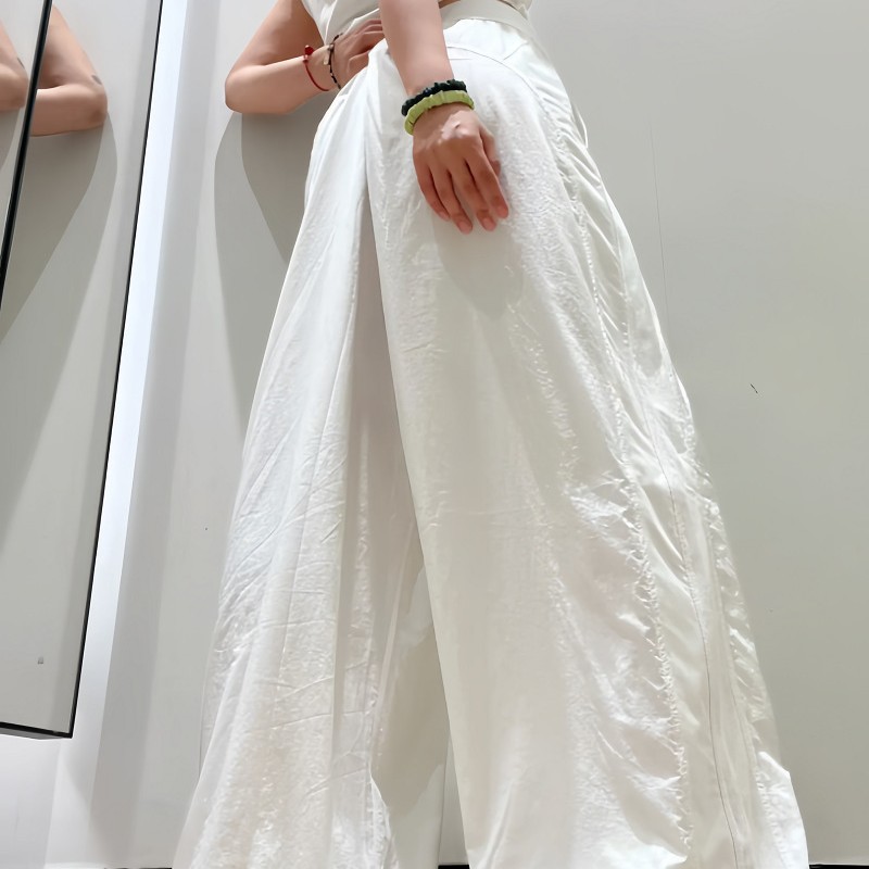 2025 nuevos pantalones de tenis lu lu sueltos de cintura alta pantalones deportivos de protección solar de doble capa pantalones rectos de mujer pantalones casuales rápidos