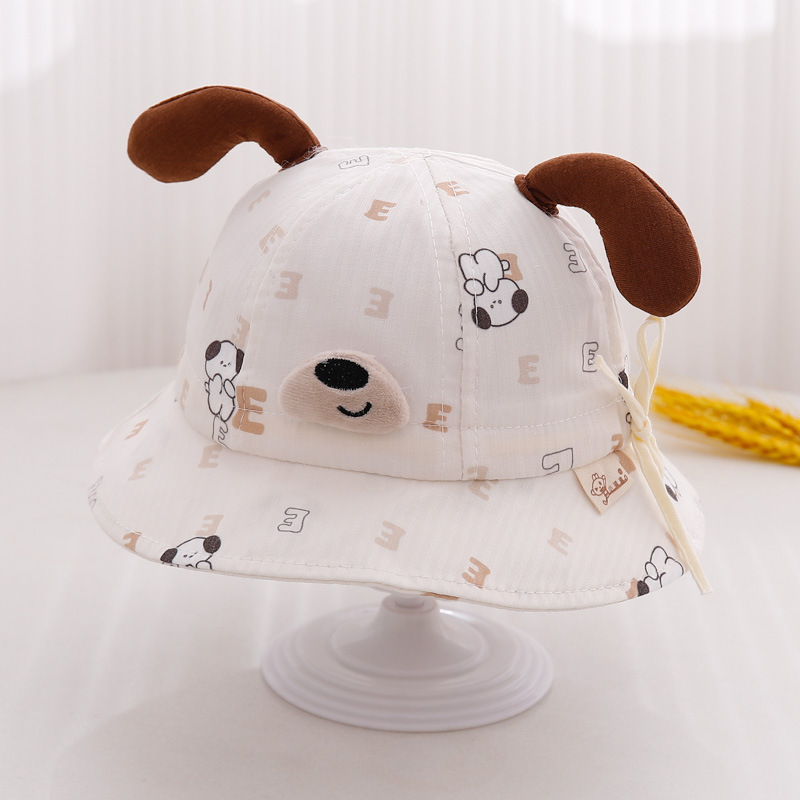 Sombrero de bebé primavera y otoño delgado ajustable sombrero de pescador bebé sombrero de sombrero de verano bonita caricatura