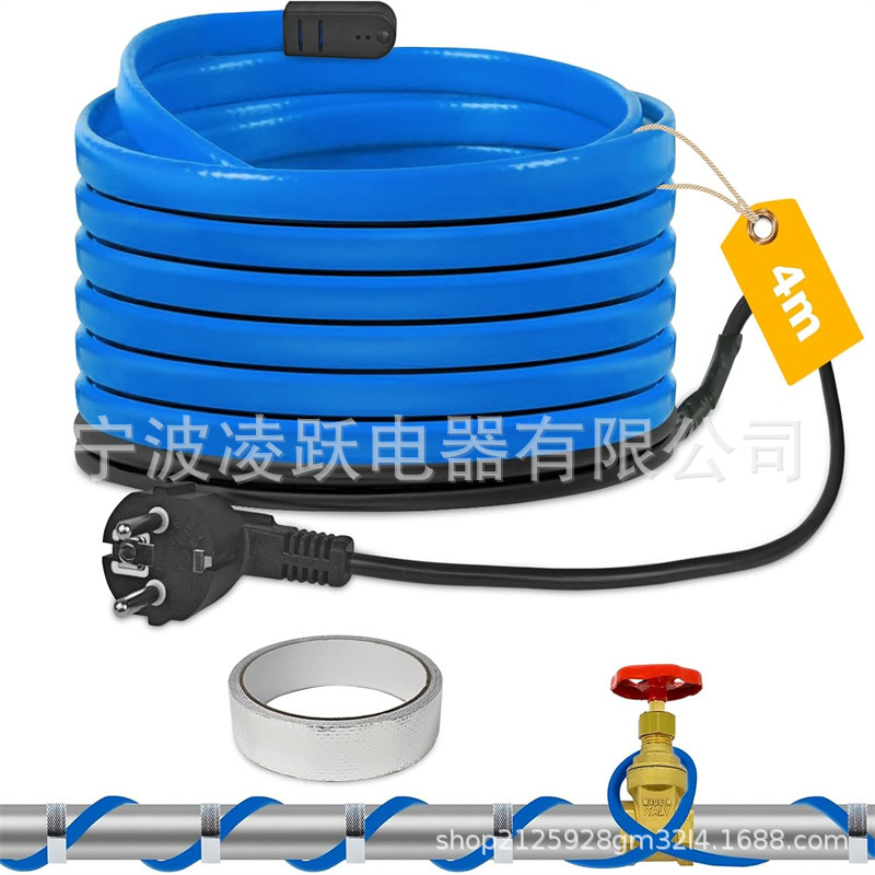 TOFFCAEA防冻加热电缆，自调节加热电缆，带恒温器，水管防冻