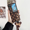 Total Mouse Mouse Pendant Applicable OPPOFINDN2FLIP flip checkerboard P50 folding latch rope mobile phone case