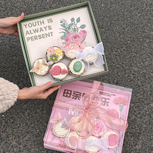 2024母亲节创意康乃馨花朵纸杯蛋糕包装盒母亲节快乐蛋糕装饰插件