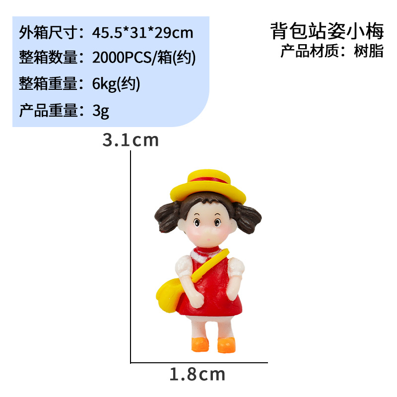 Pecera Totoro pequeños adornos trébol levantando hojas Hayao Miyazaki nueva decoración de dibujos animados de oficina micro paisaje