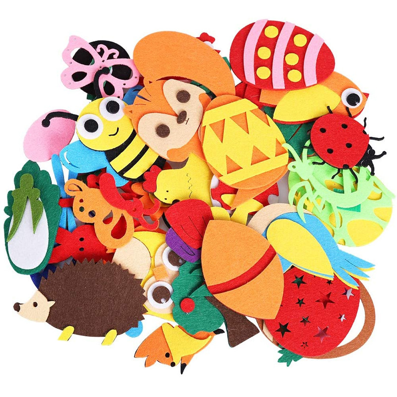 Suministro transfronterizo de los niños educativos hechos a mano de Pascua adornos decorativos de Pascua fieltro de pollo DIY colgante