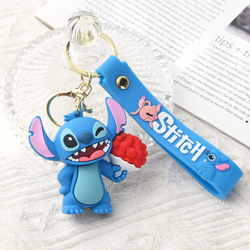 Llavero de dibujos animados Stitch llavero muñeca lindo regalo de silicona Stitch bolso colgante