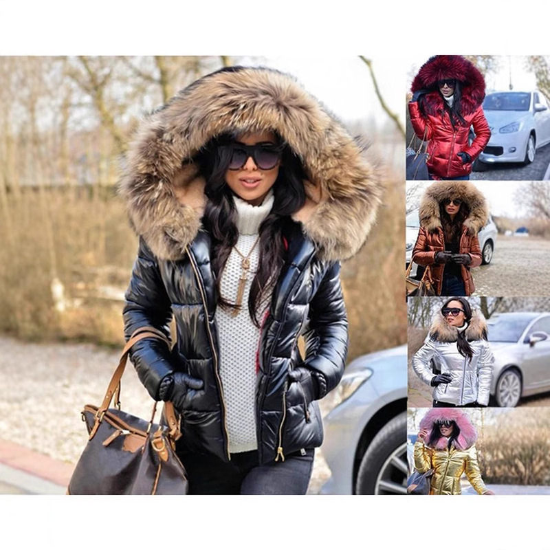 2025 European and American Autumn and Winter New Style European and American Women's Cotton-Padded Clothes, Down-Padded Short Jackets, Women's Cotton-Padded Warm Coats