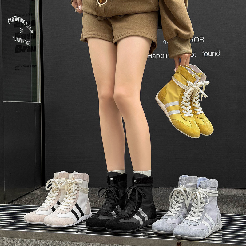 Breathable, lightweight boxing shoes, women's athletic ankle boots, women's German training shoes, ballet flats – same style, in stock, fashionable