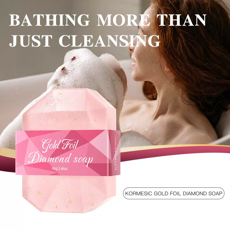 KORMESIC全英文金箔钻石香皂soap手工皂清洁留香跨境外贸厂家批发