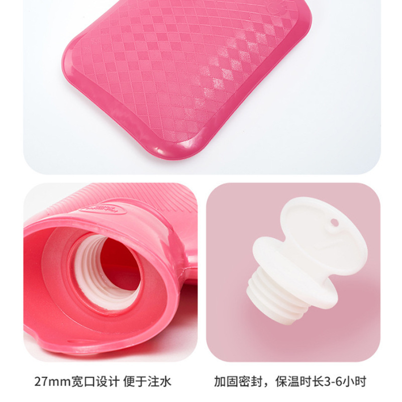 跨境爆款同款新款史迪仔草莓熊热水袋卡通毛绒女生注水式暖水袋冬|undefined