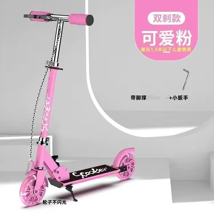 Comercio exterior más vendido para niños SOOTRE Scooter 2 patinaje sobre ruedas cochecito de bebé con freno de mano PU flash elevador plegable