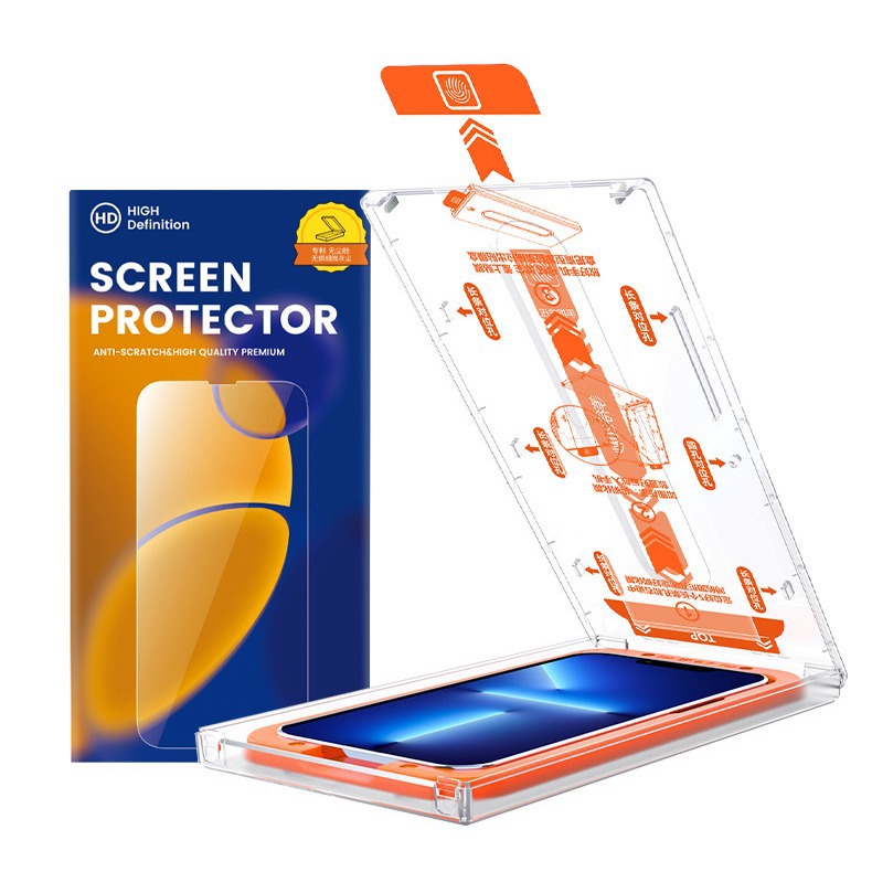 Apple 14/13/12/11PROMAX teléfono móvil templado película xsmax Pantalla Completa luz verde almacén libre de polvo re-comprar molde desnudo