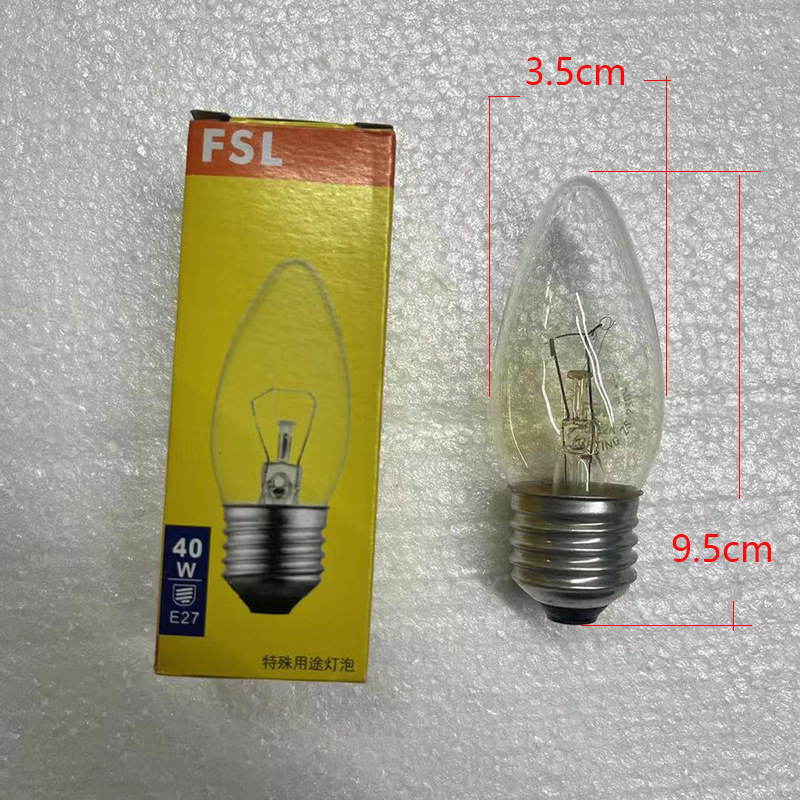 lámpara incandescente filamento de tungsteno atenuable esmerilado lámpara de tornillo de vela transparente