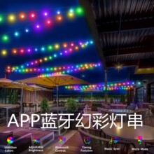 APP蓝牙控制灯串LED户外铜线灯条RGB幻彩灯带防水装饰灯产地货源