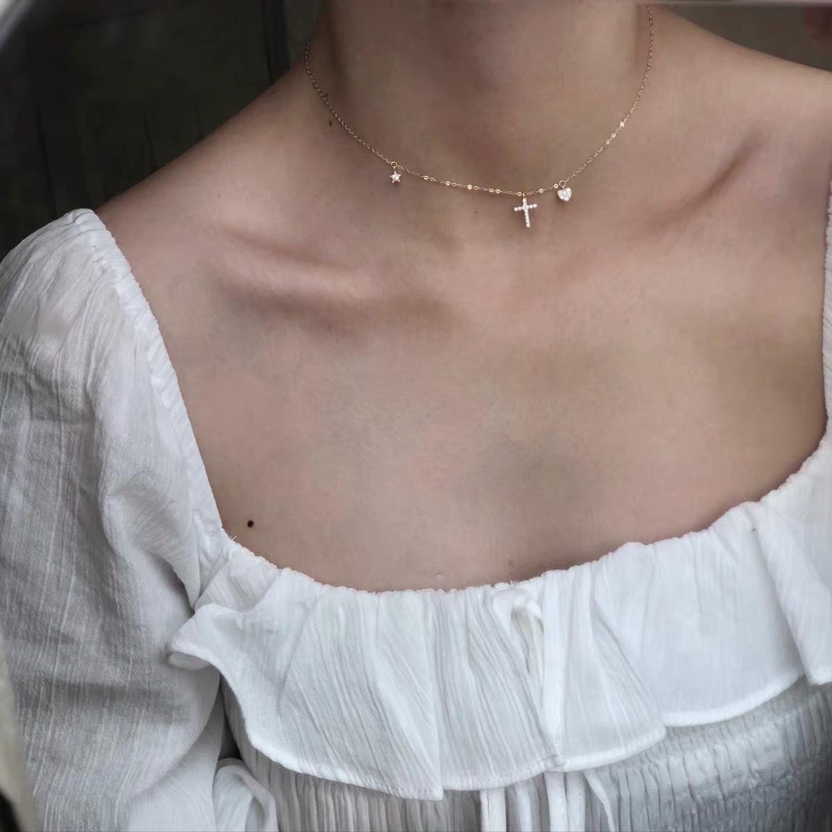 cross heart necklace design 4