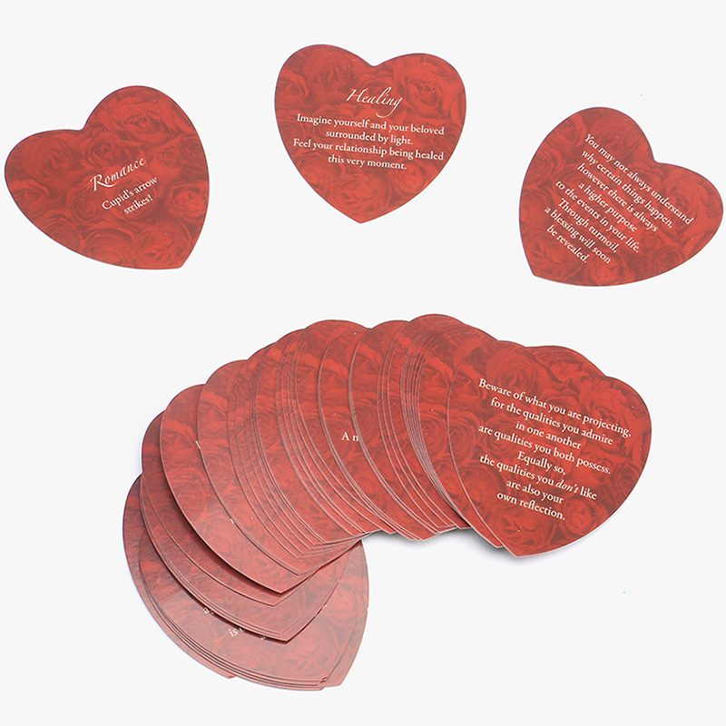 Lovers Couple Oracle Tarot Heart-shaped Cards_voghion.com