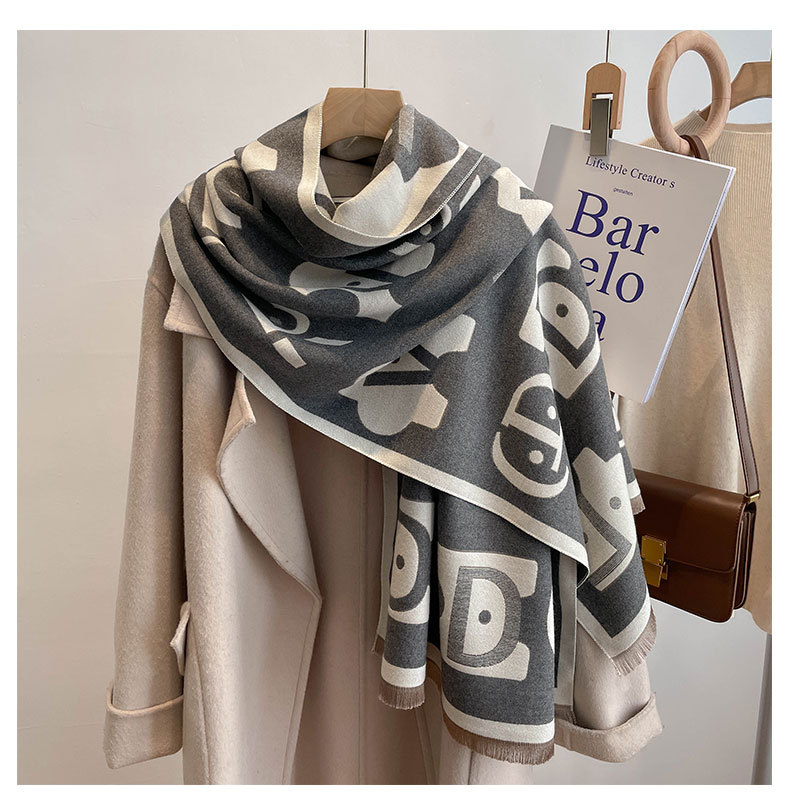 Bufanda mujer tacto cachemir suave y cálida chal versátil de moda_voghion.com