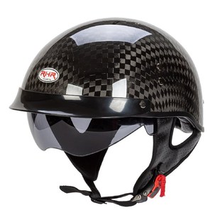 Rhr Series Carbon Fiber Helmet American Helmet Dot Certified Motorcycle Helmet with Built-In Lens 3K 12K