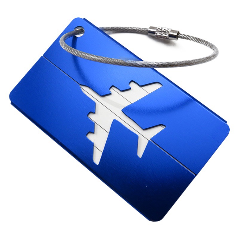 Amazon Cross-Border Aluminum Alloy Luggage Tag Boarding Bag Aircraft Luggage Tag External Travel Logo Card Holder