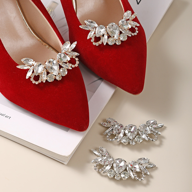 High Heels Women's Accessories Shoe Holder Shoe Buckle Rhinestone Temperament Socialite Fairy French Style Mori Style Wedding Shoes Single Shoes Decorative Buckle High Heels Women's Accessories Shoe Holder Shoe Buckle Rhinestone Temperament Socialite Fairy French Style Mori Style Wedding Shoes Single Shoes Decorative Buckle