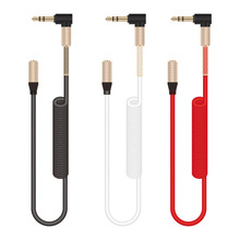 音频线弯头弹弓A-母延长1.8米3.5金属头插针处衔接弹簧增加柔韧度