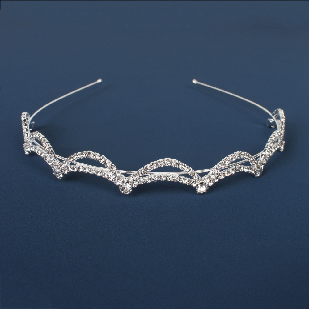Fábrica recomendar tocado nupcial Comercio exterior moda diadema accesorios para el cabello rhinestone joyería garra cadena pequeña princesa joyería al por mayor