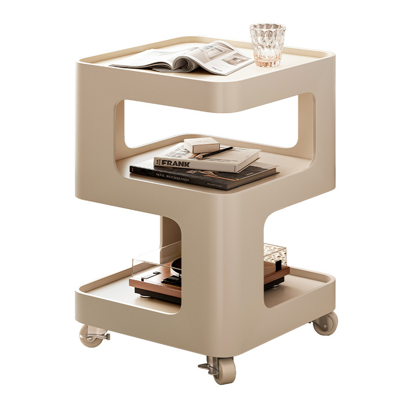 Mesa lateral de estilo crema, mesa de centro pequeña creativa, armario lateral de sofá, mesa de esquina de dormitorio, mesita de noche de hierro moderna y sencilla