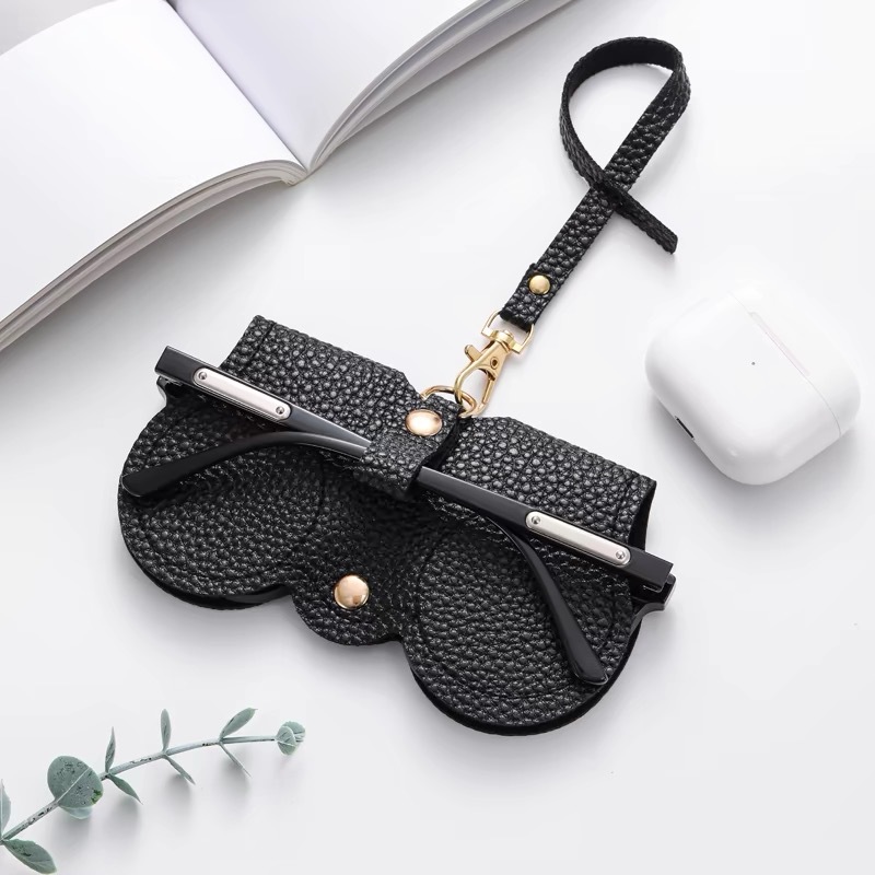 Bolsa de almacenamiento de gafas portátil para gafas de sol para mujer, funda protectora, estuche para gafas de tinta, estuche para gafas de miopía anticompresión, estuche para ojos