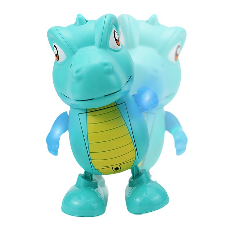 Juguetes eléctricos transfronterizos para niños coloridos música ligera bailando dinosaurio modelo de dibujos animados muñeca juguetes al por mayor