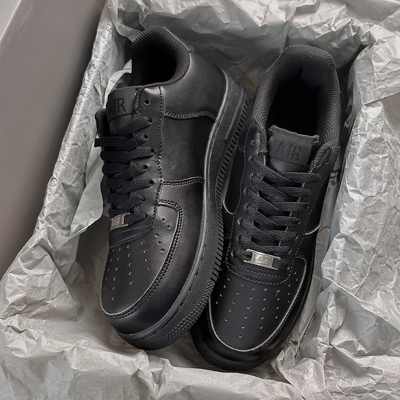莆田靴純正オリジナル靴卸売エアフォースワン af1 ロートップ小麦色黒戦士ハイバージョンスニーカー白靴|undefined