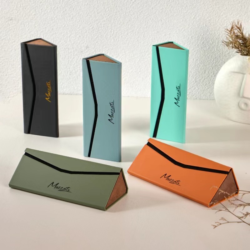 高颜值折叠眼镜盒高级感太阳镜近视镜盒可印店名批发手工眼镜盒